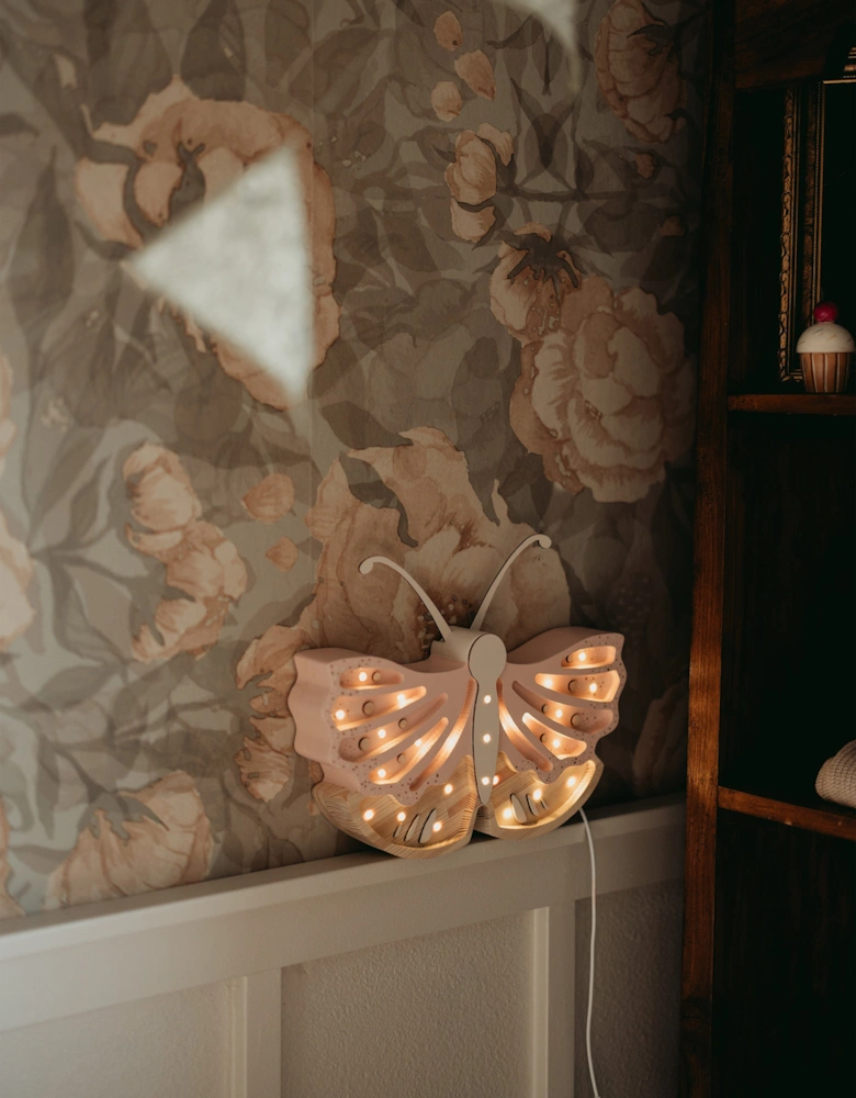 Butterfly Lamp in Pink (19x35x5.5 cm)