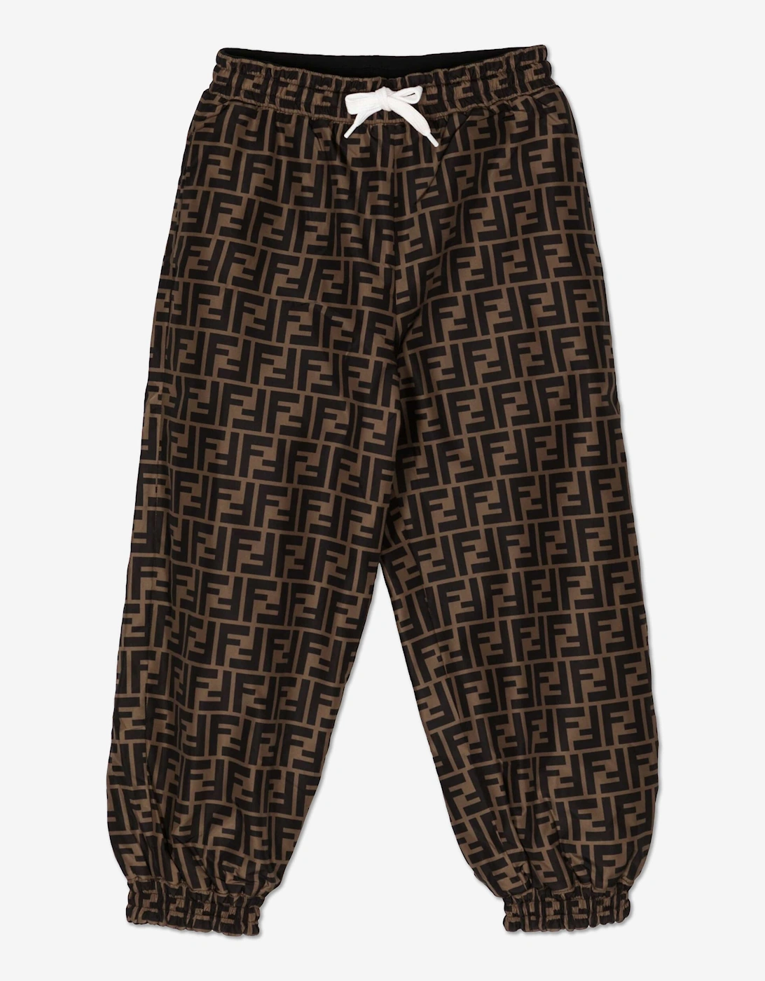 Fendi Boys Brown 'S Ff Logo Joggers In  6 Years Size 6 Yrs Kids
