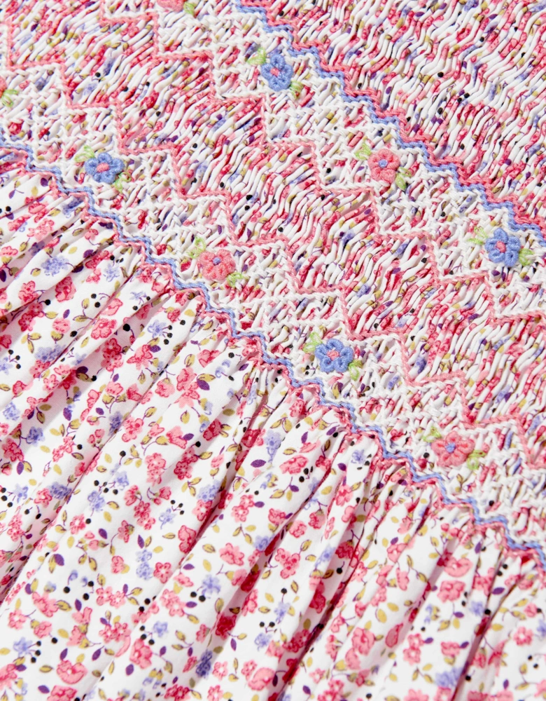 Girls Floral Dress in Pink