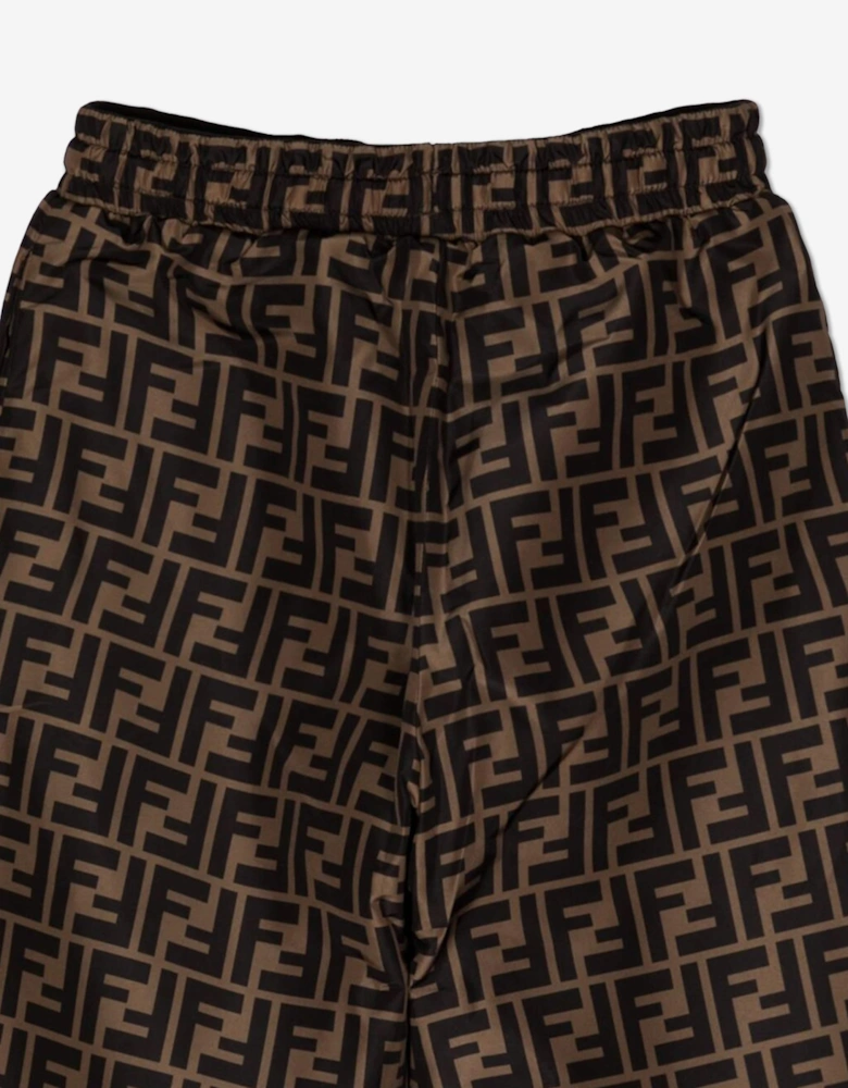 Kids FF Logo Joggers in Brown