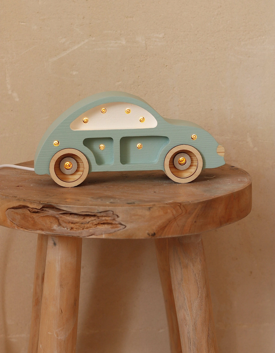 Beetle Car Mini Lamp in Blue (10x20.5x5.5 cm)