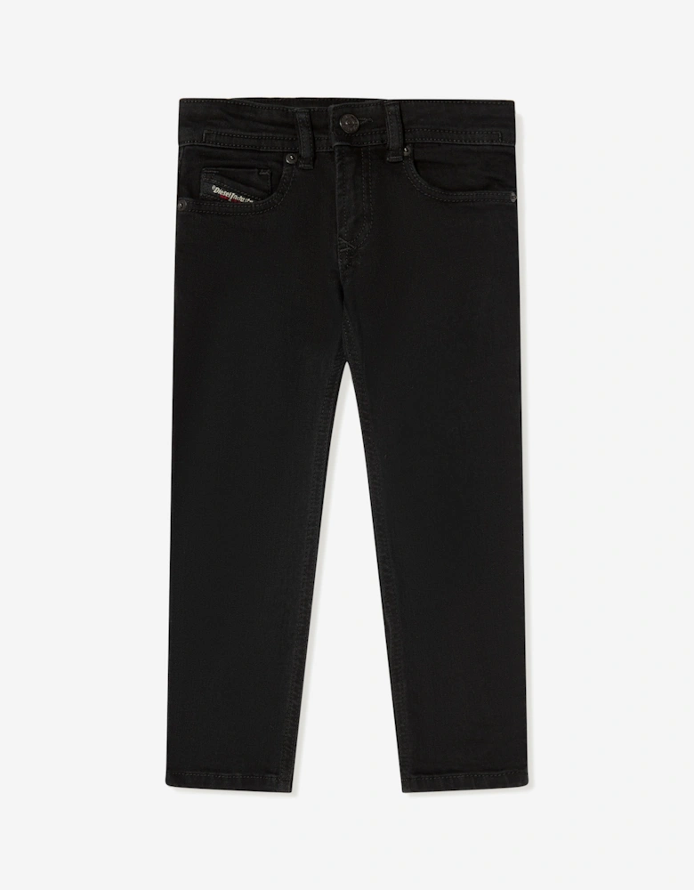 Boys Regular Fit Jeans in Black