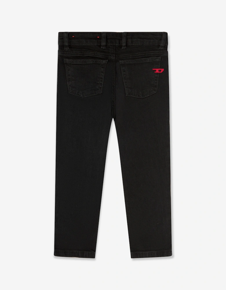 Boys Regular Fit Jeans in Black