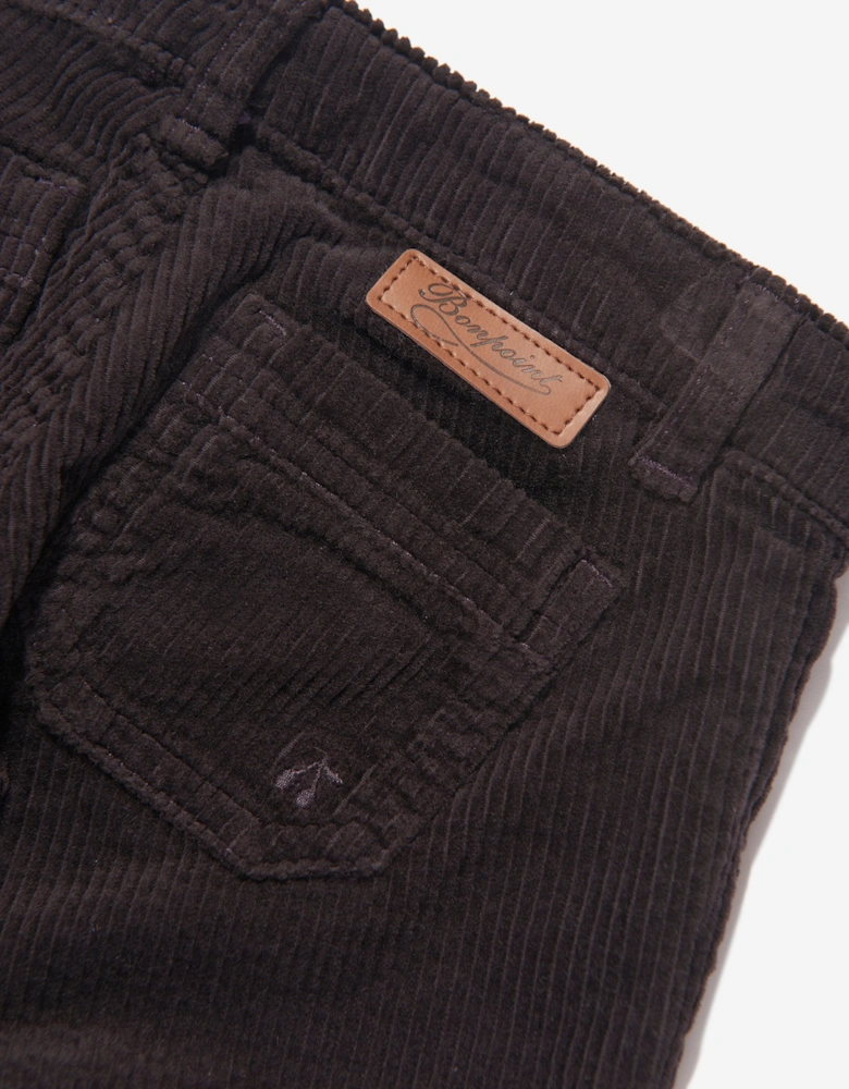 Girls Junon Wide Leg Trousers in Brown
