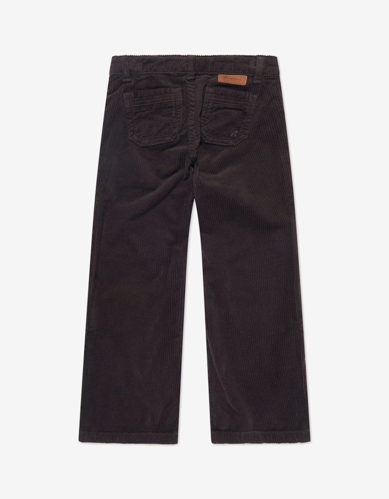 Girls Junon Wide Leg Trousers in Brown