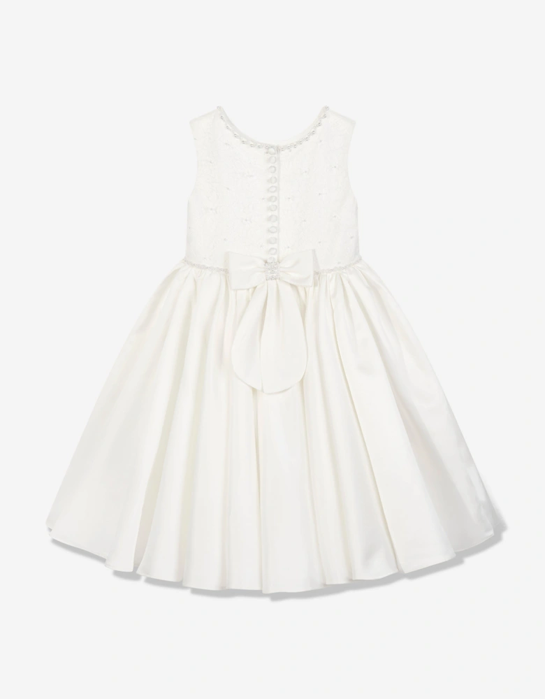 Girls Ceremonial Ballerina Length Dress in Ivory