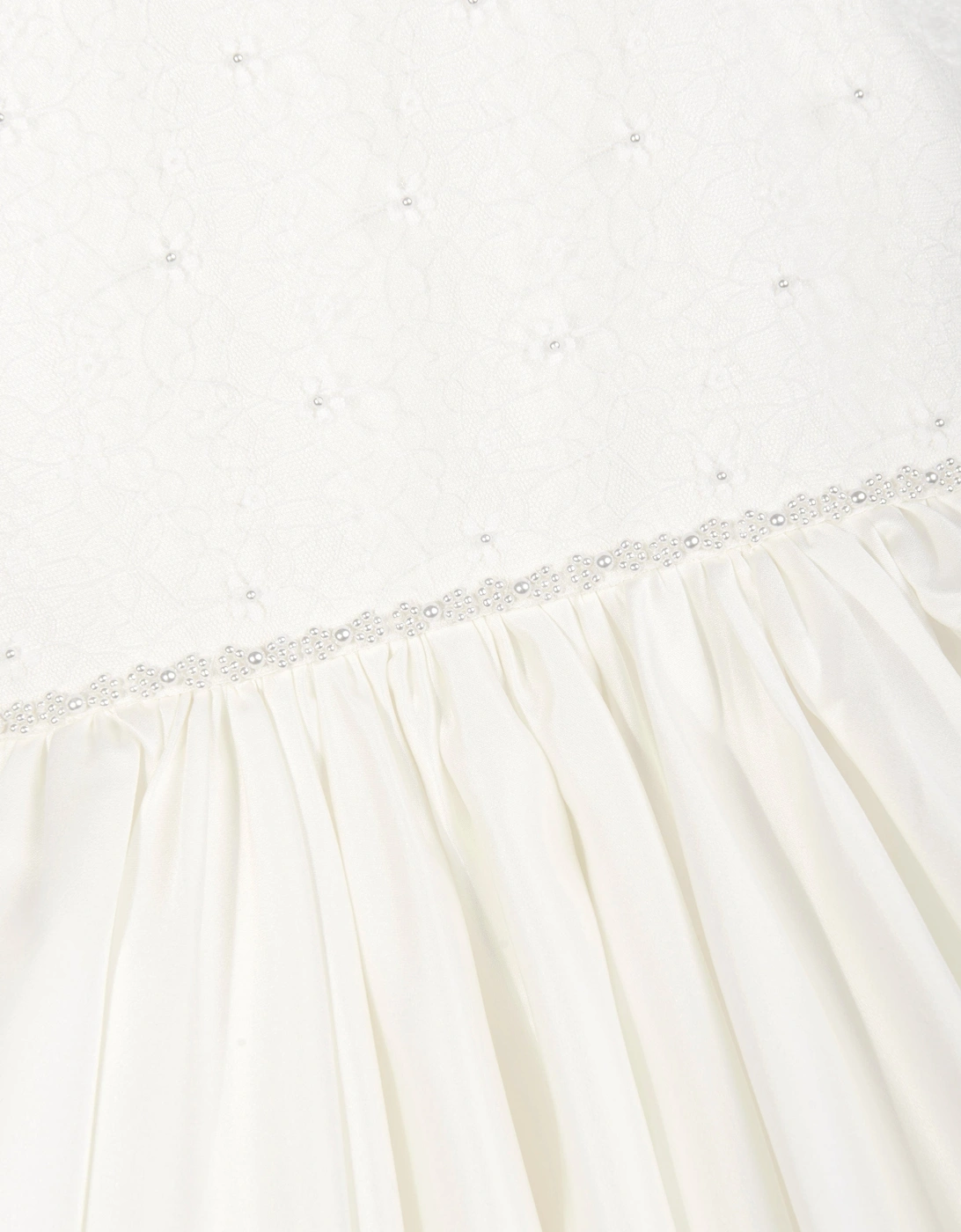 Girls Ceremonial Ballerina Length Dress in Ivory