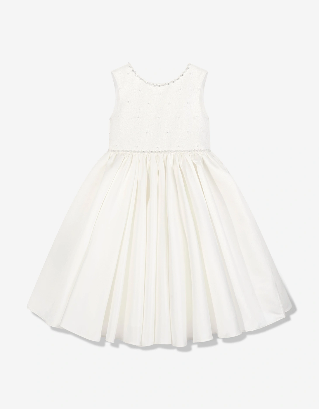 Girls Ceremonial Ballerina Length Dress in Ivory, 5 of 4
