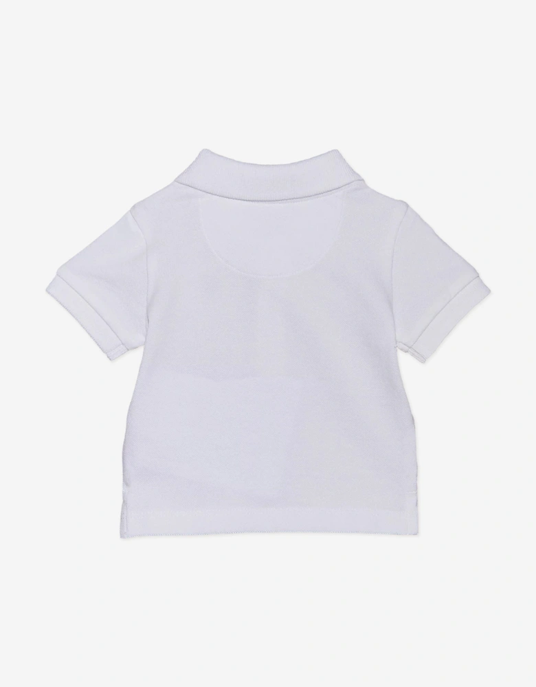 Baby Boys Summer Pique Polo Shirt in White