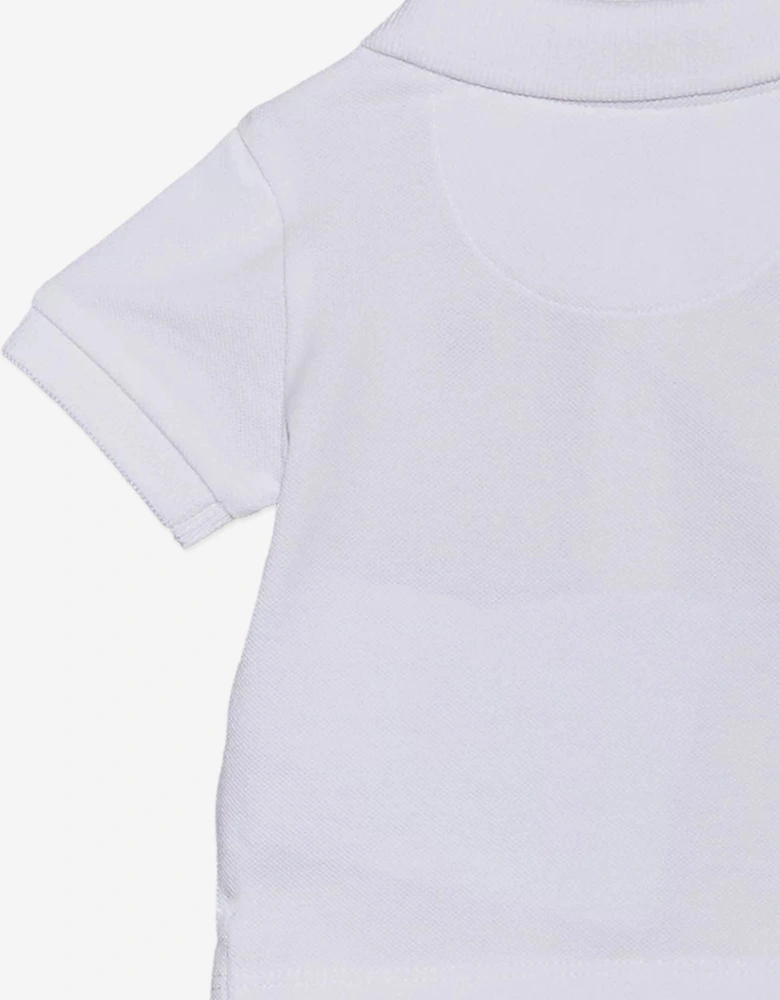 Baby Boys Summer Pique Polo Shirt in White