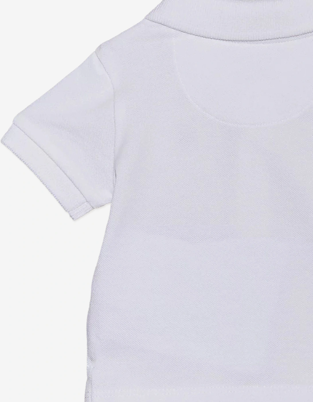 Baby Boys Summer Pique Polo Shirt in White
