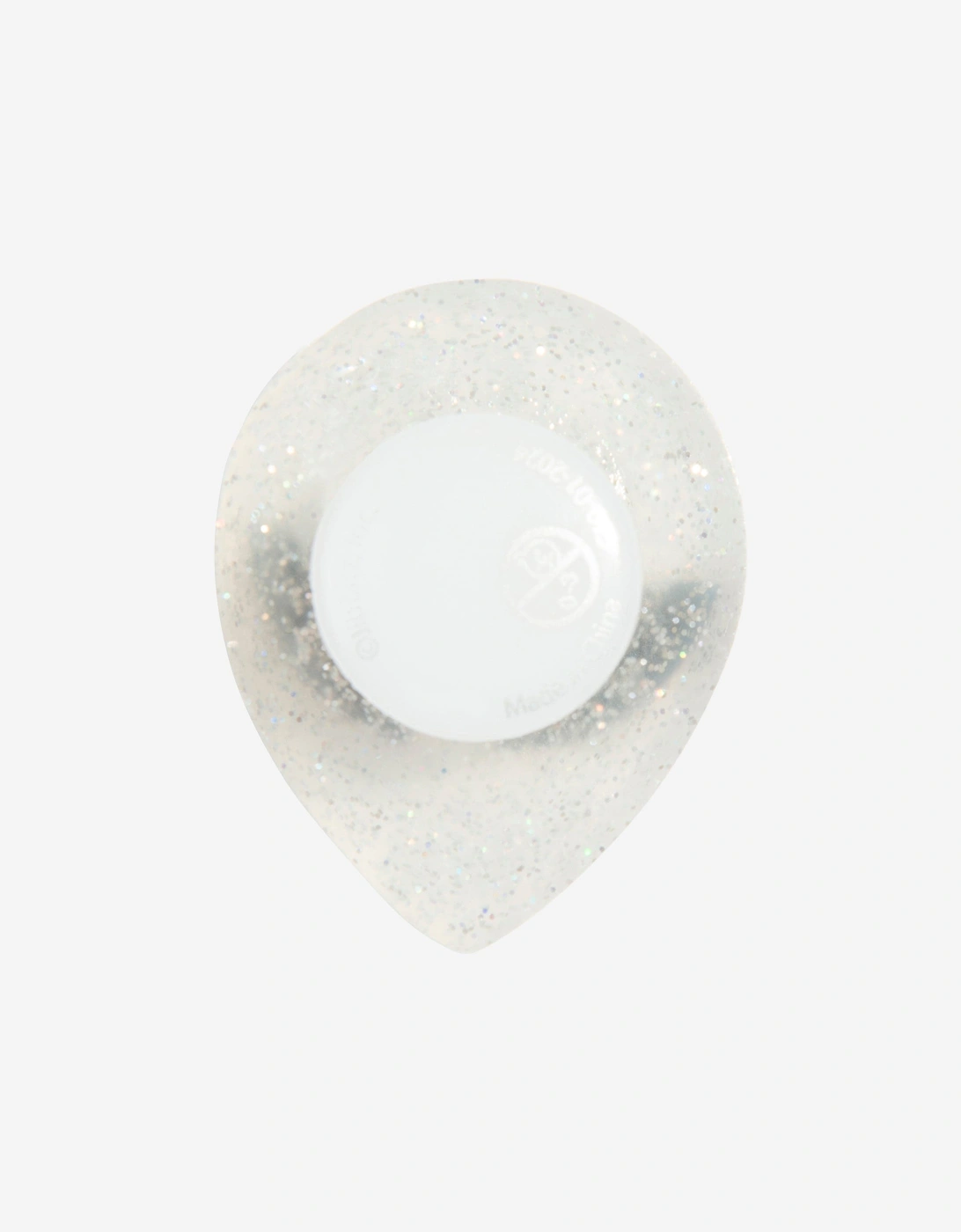 Kids Glitter Alien Head Jibbitz™ Charm in Silver