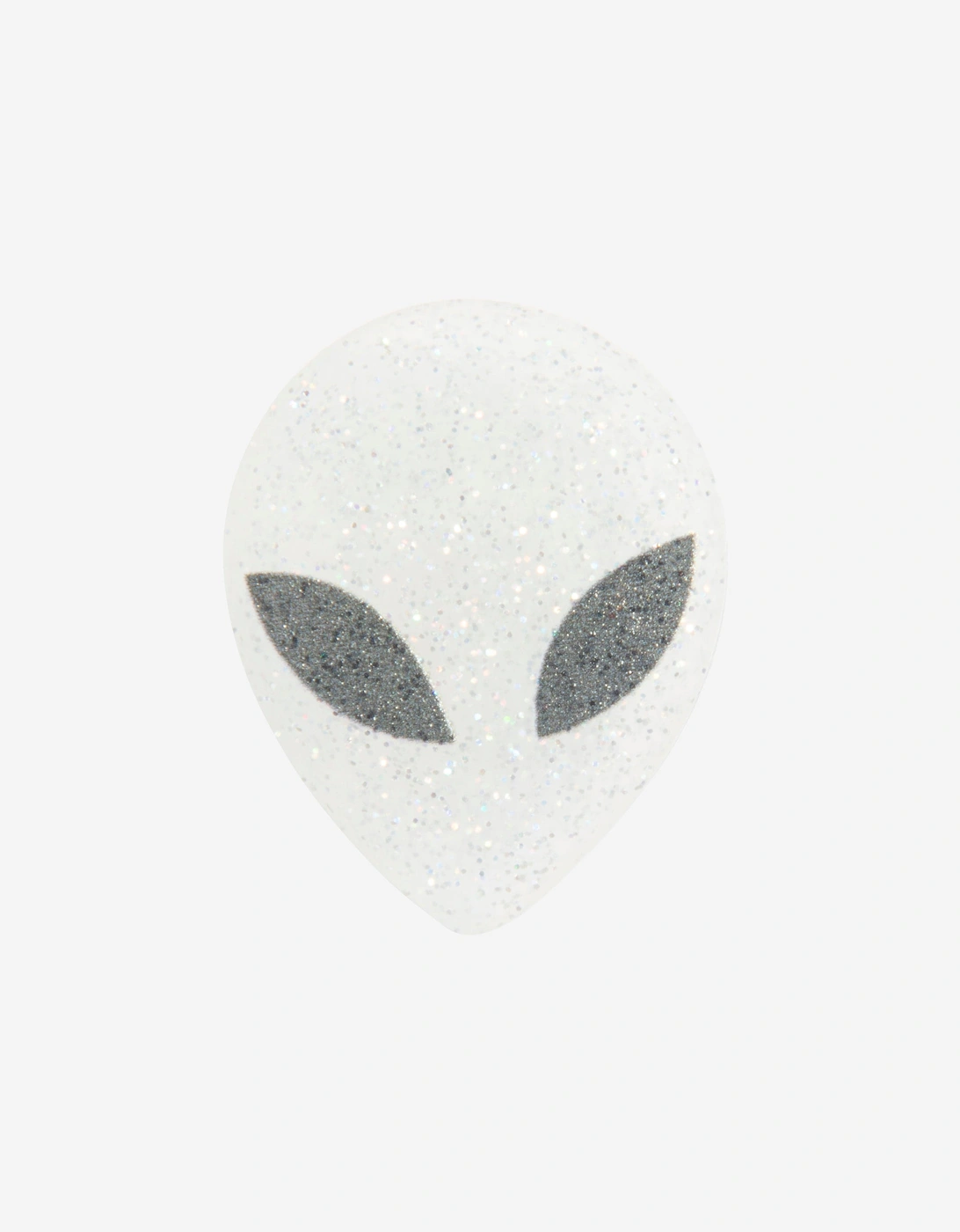 Kids Glitter Alien Head Jibbitz™ Charm in Silver, 6 of 5