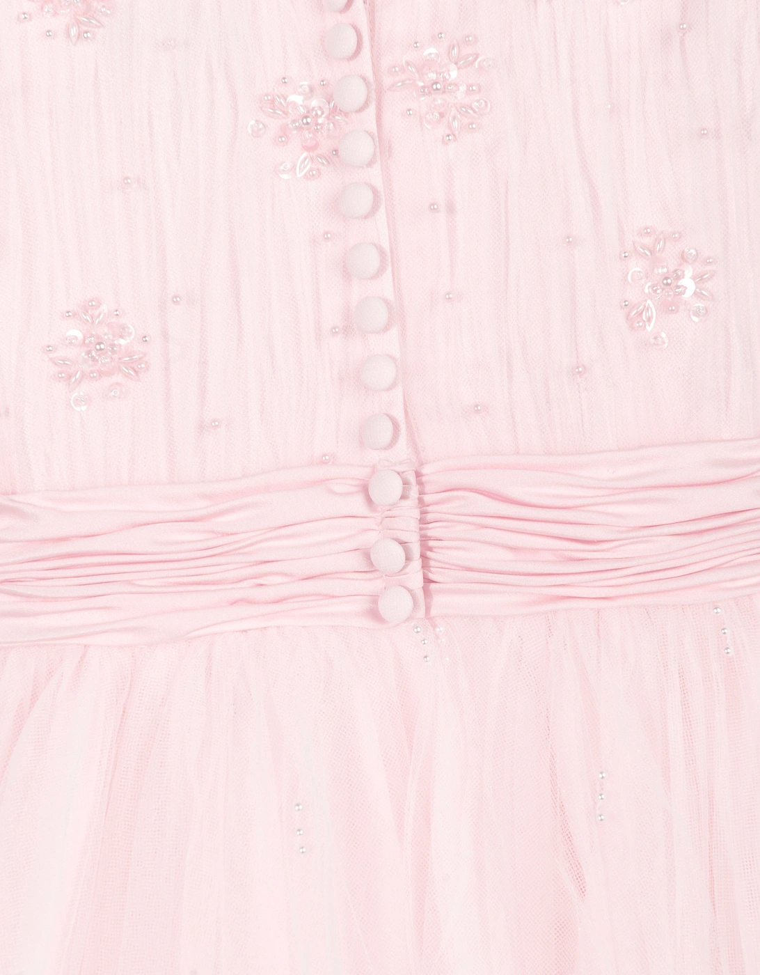 Girls Ceremonial Ballerina Length Dress in Pink