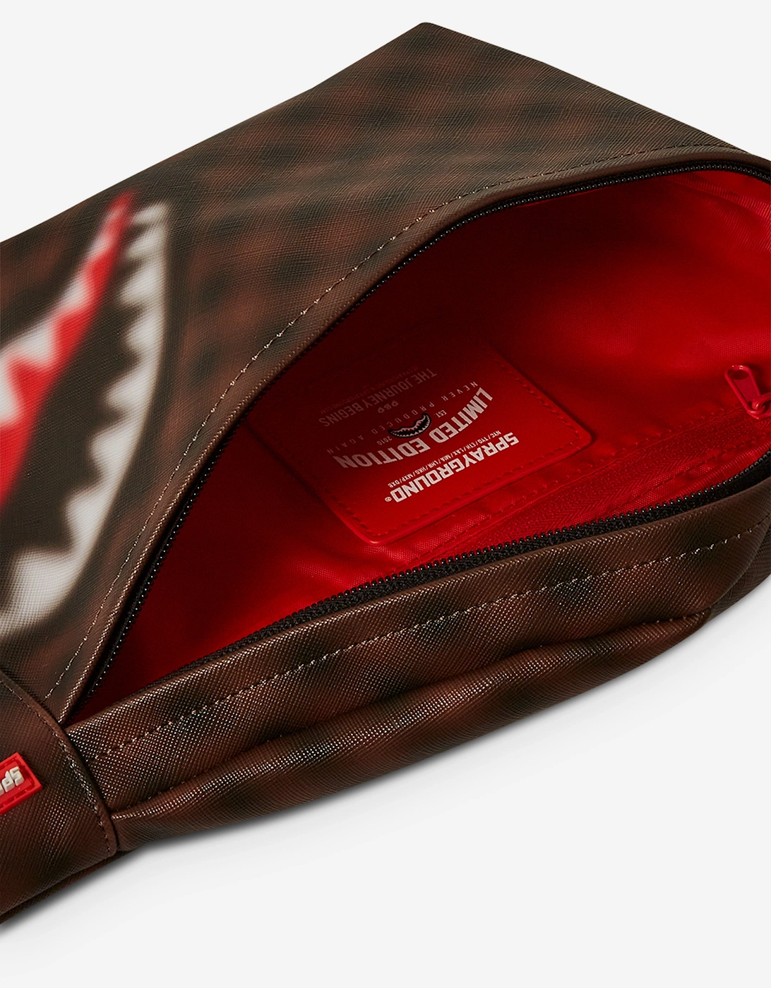 Kids Sharks in Paris Blur Savvy Belt Bag in Brown (38.1 cm)