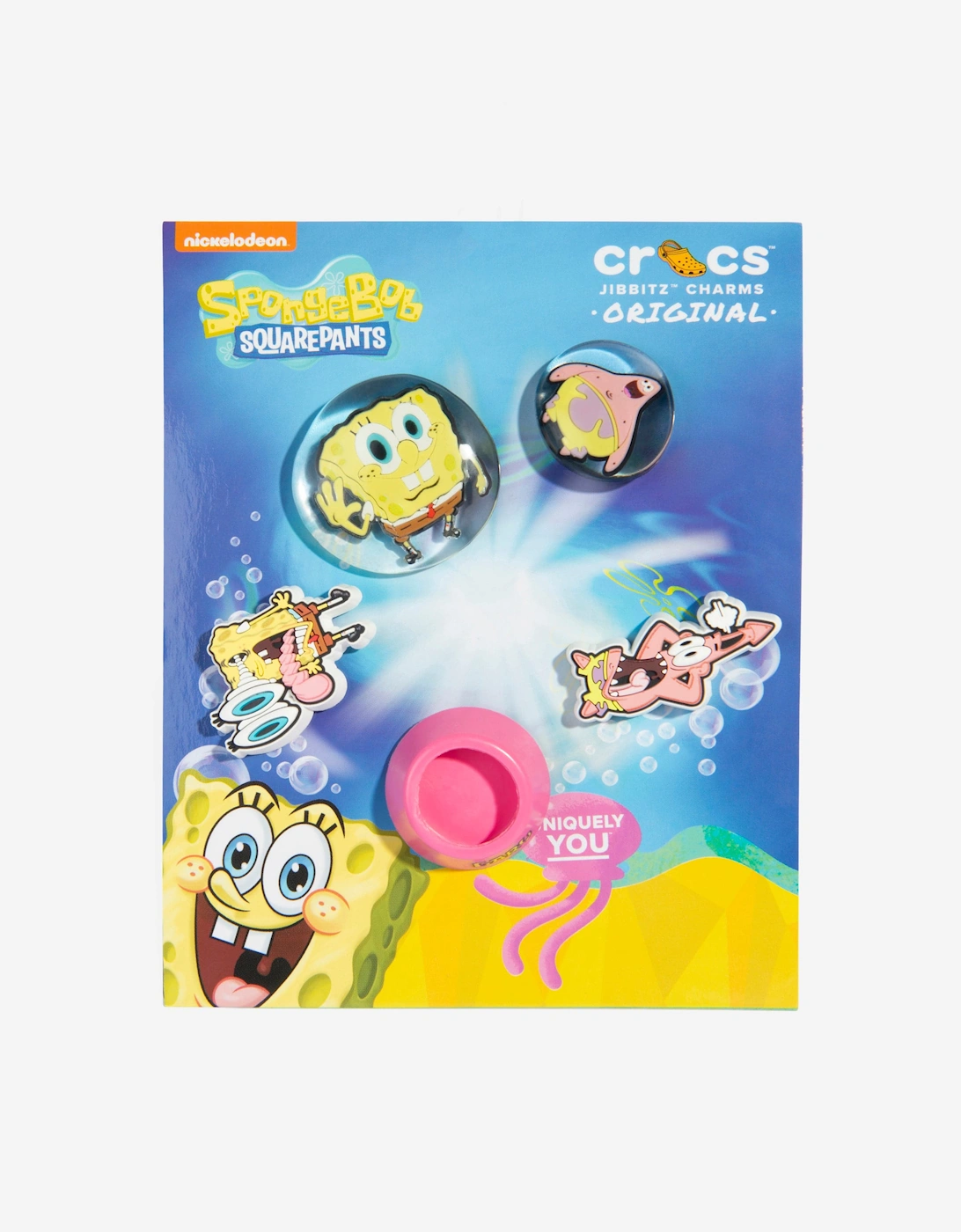Kids Spongebob Bubble Jibbitz™ Charm 5 Pack in Multicolour