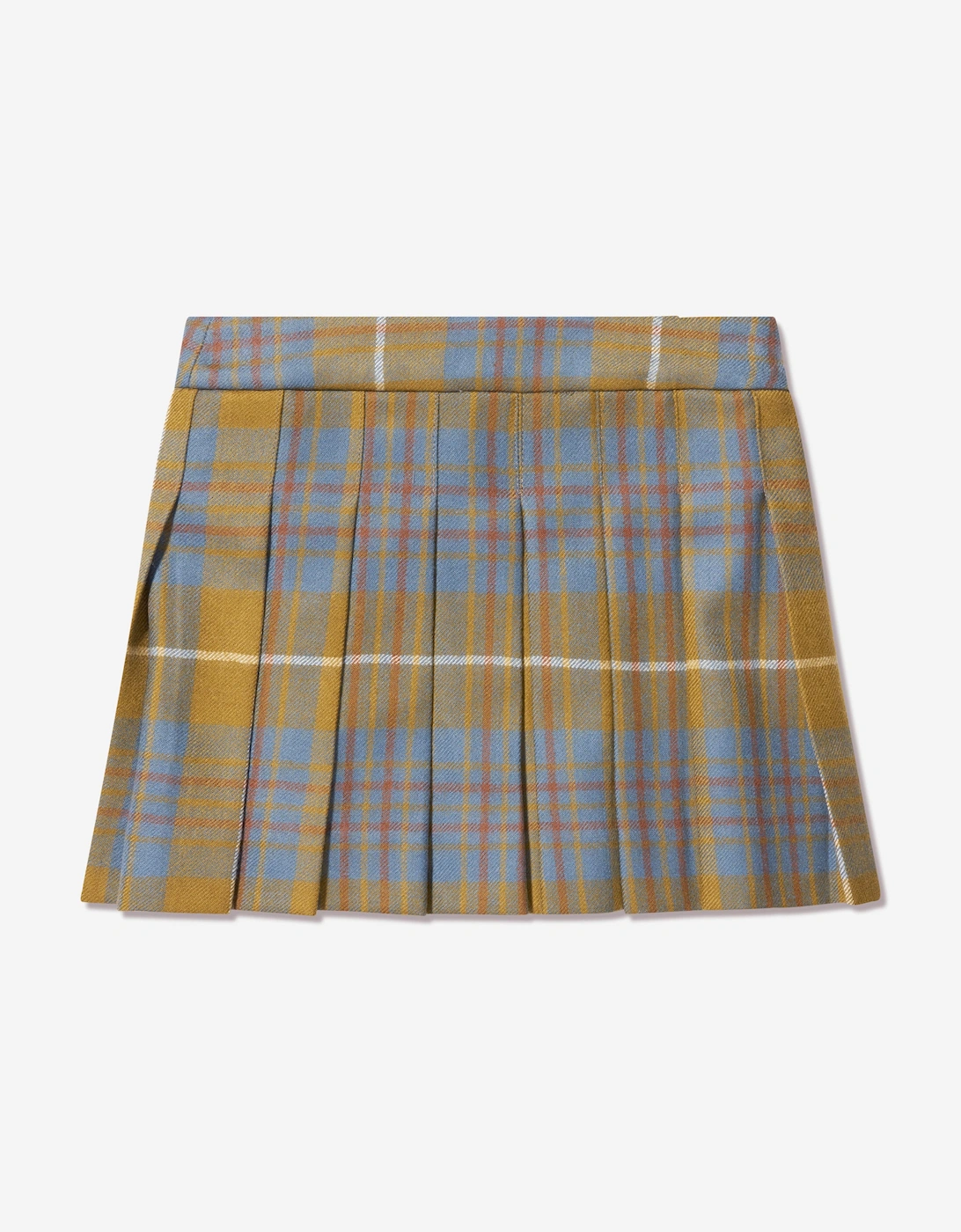 Girls Talissa Wool Tartan Skirt in Blue