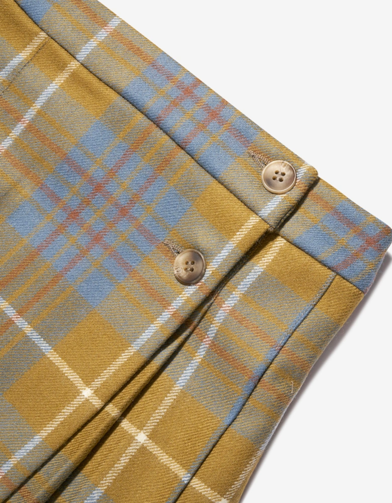 Girls Talissa Wool Tartan Skirt in Blue