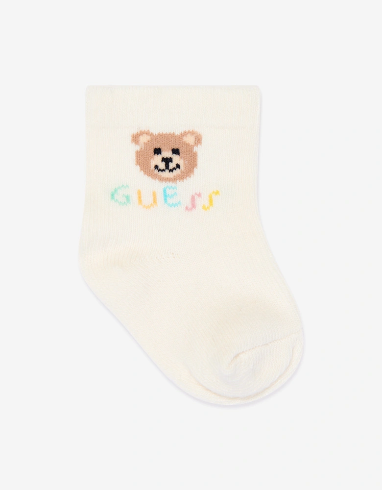 Baby 3 Pairs Of Socks Set in Beige