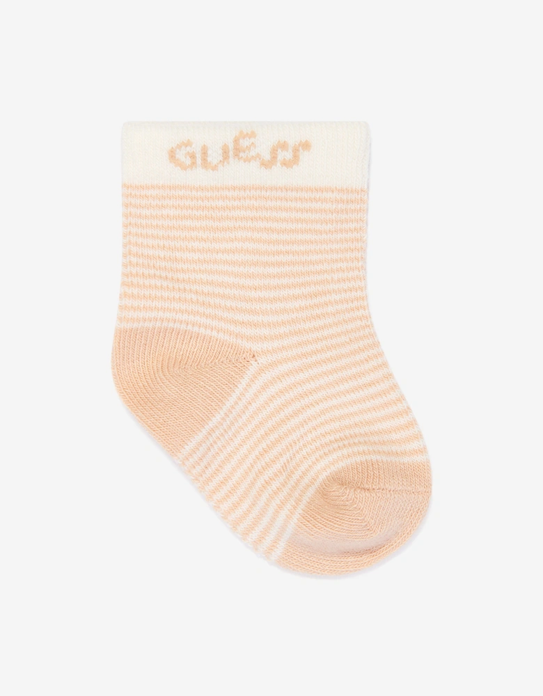 Baby 3 Pairs Of Socks Set in Beige