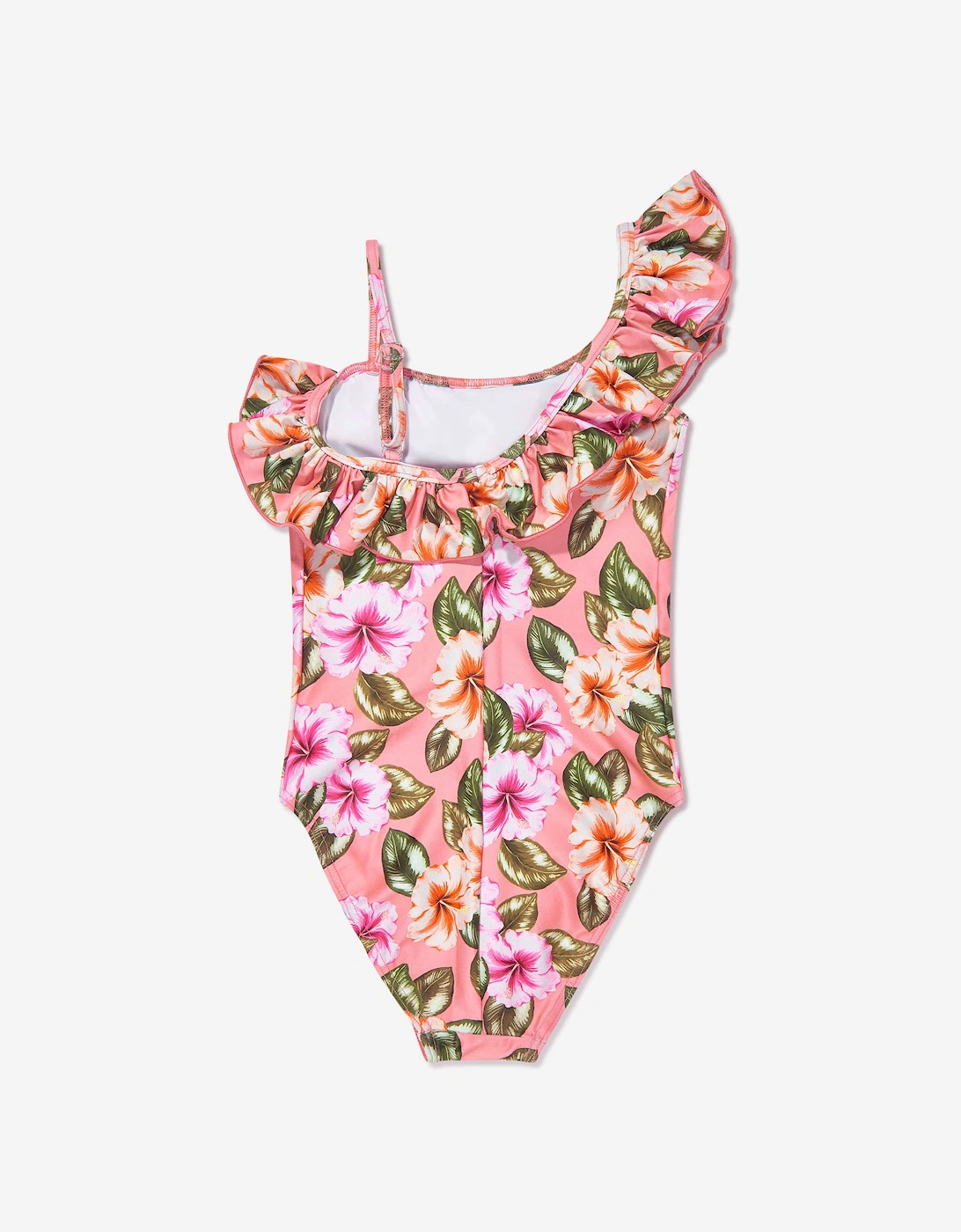 Girls Floral Swimsuit in Pink
