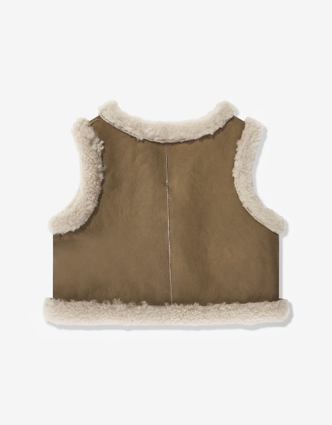 Baby Barra Faux Shearling Gilet in Brown
