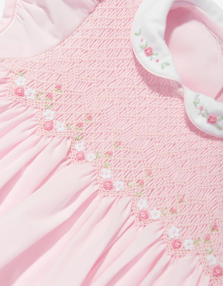 Baby Girls Smocked Dress in Pink