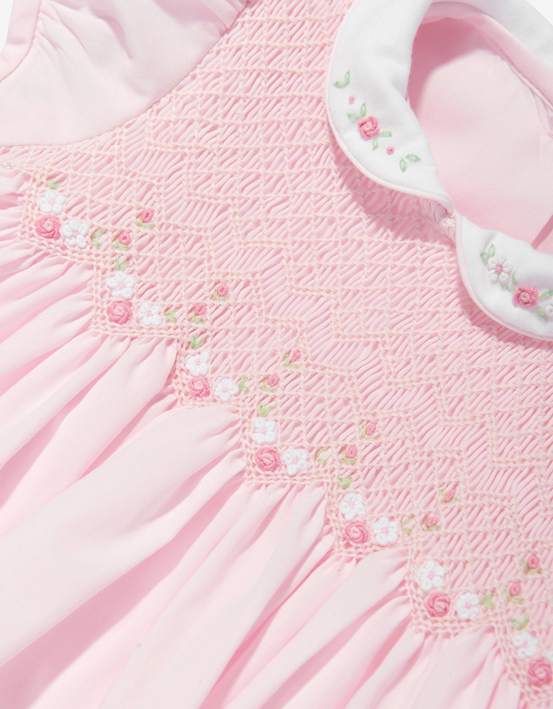 Baby Girls Smocked Dress in Pink