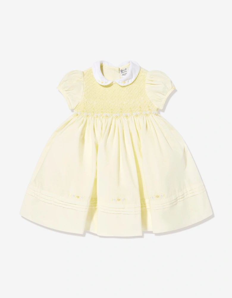 Baby Girls Smocked Dress in Yellow