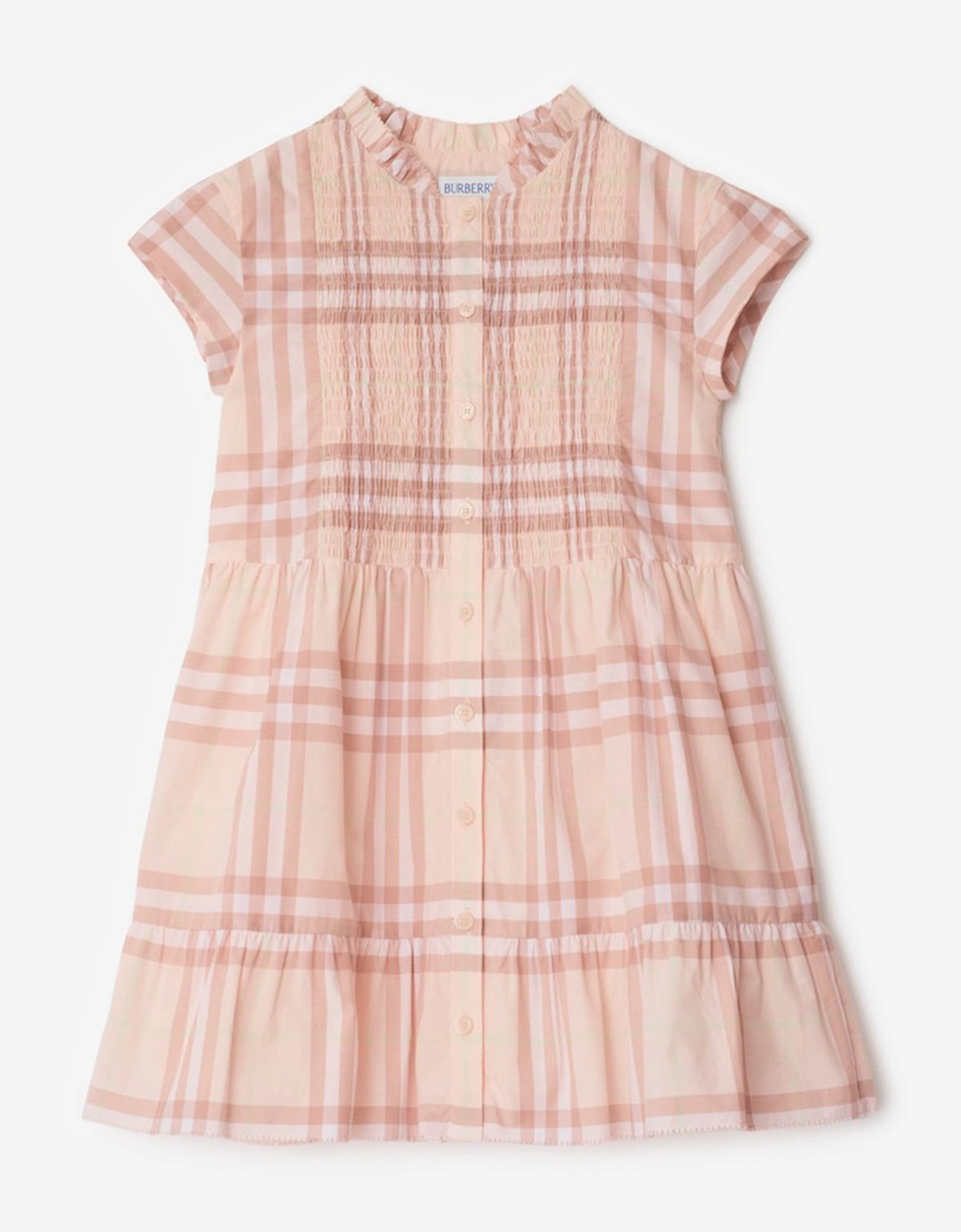 Girls Rose Check Dress in Pink, 5 of 4