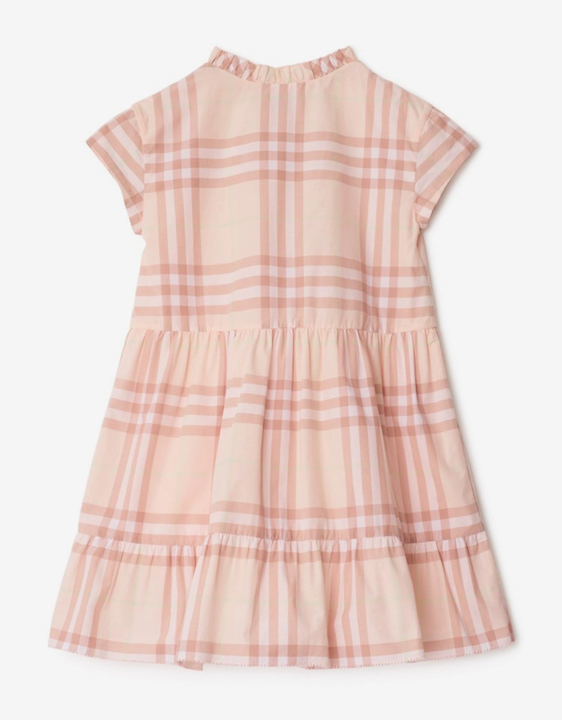 Girls Rose Check Dress in Pink