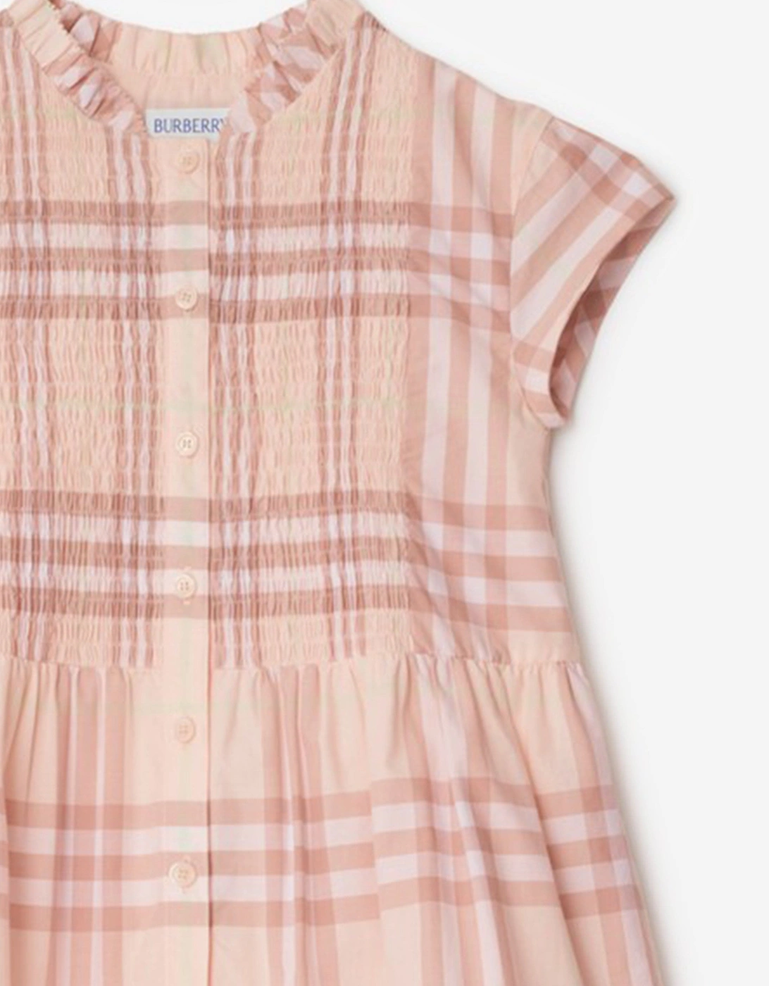 Girls Rose Check Dress in Pink