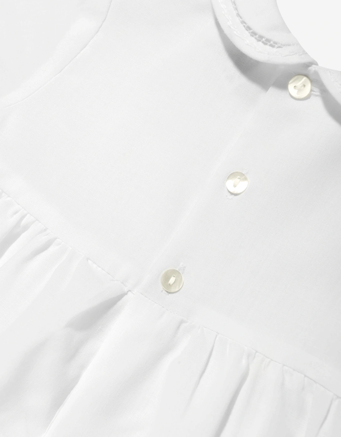 Baby Boys Smocked Romper in White