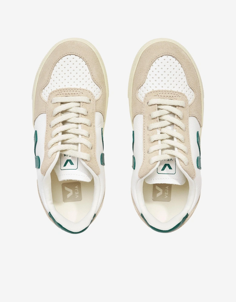 Kids Chromefree Leather Small V-10 Laces Trainers in White