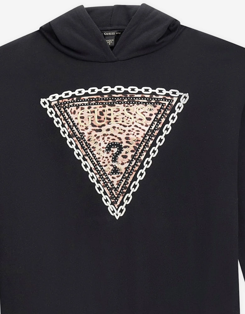 Girls Logo Hoodie in Black