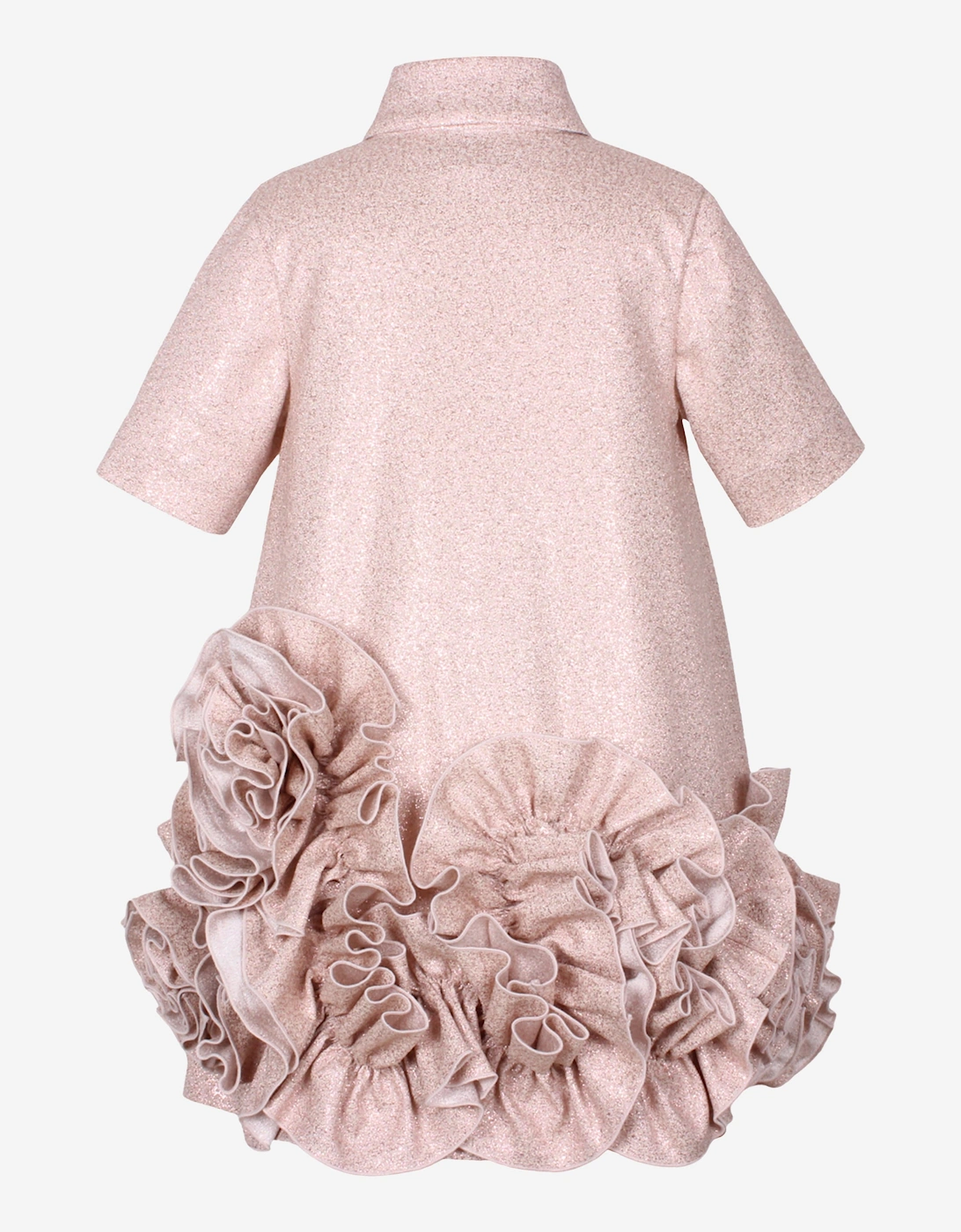 Girls Dream On Frilly Flower Dress in Pink