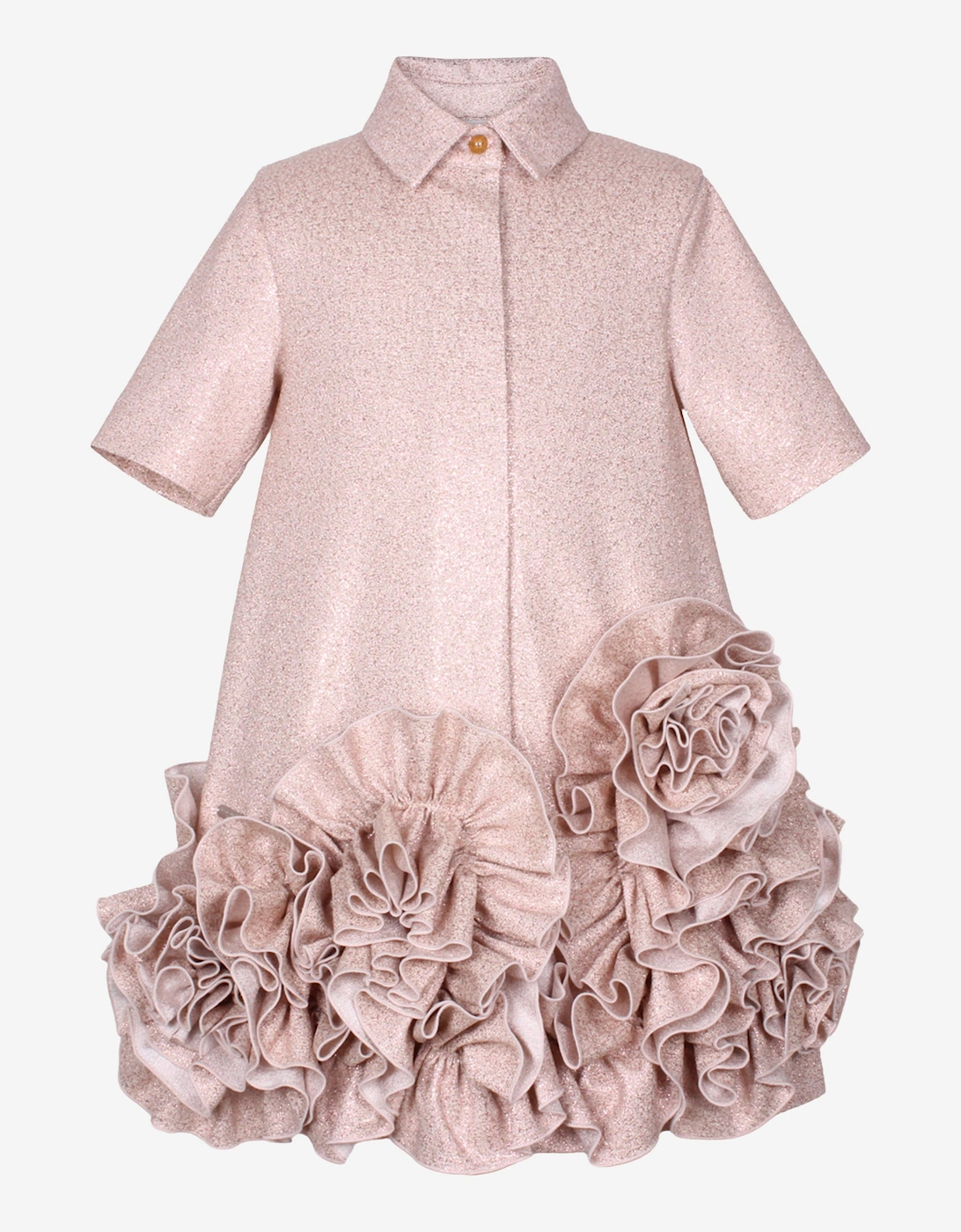 Girls Dream On Frilly Flower Dress in Pink, 5 of 4