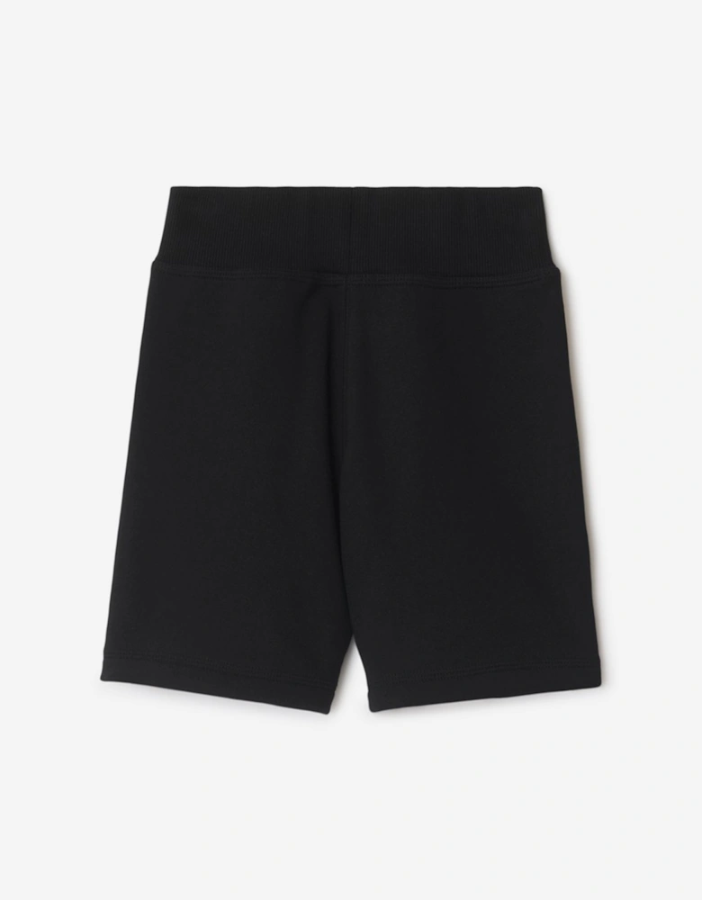 Boys Benny Check Tape Shorts in Black