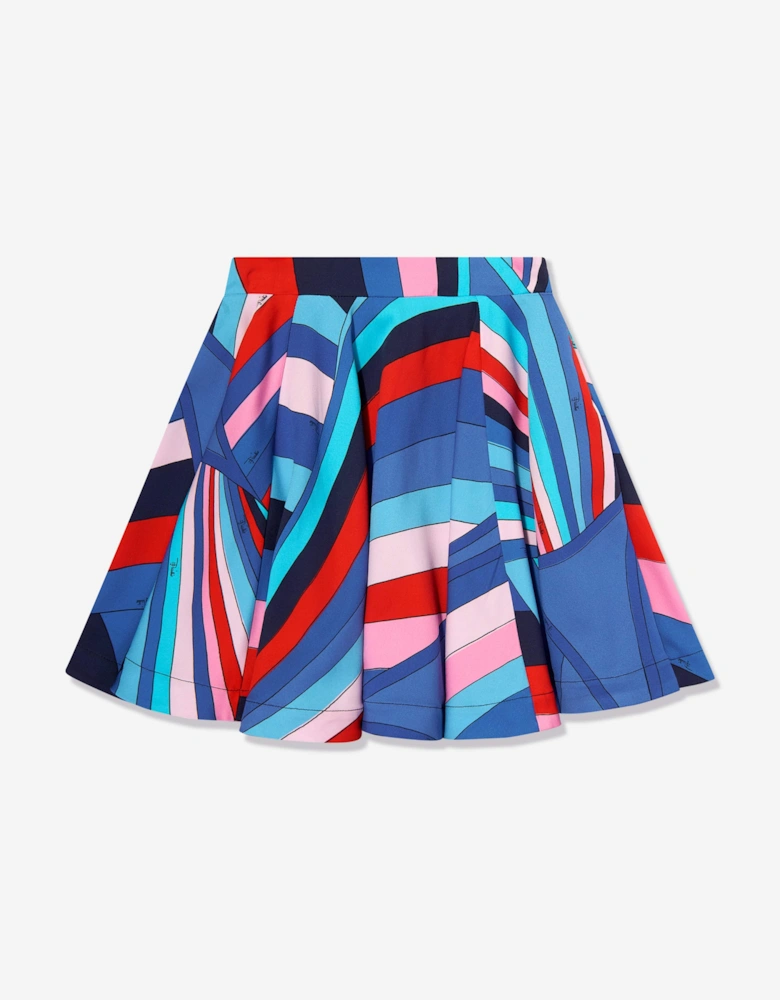 Girls Iride Print Skirt in Multicolour