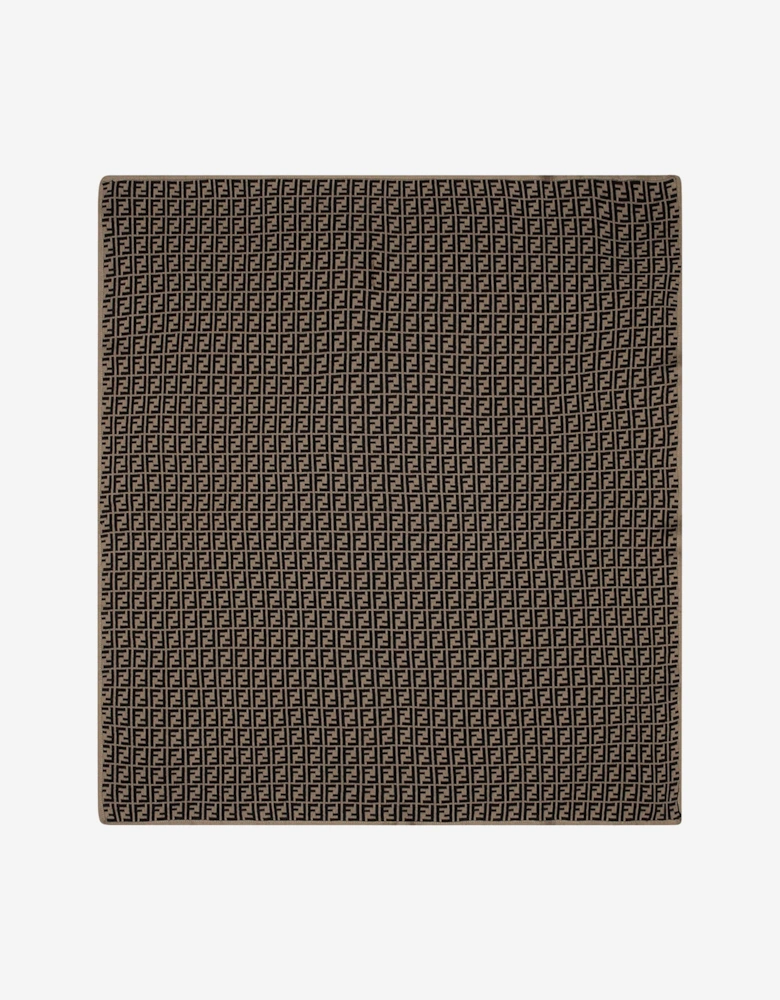 Baby Cotton and Cashmere Blanket in Brown (85cm)
