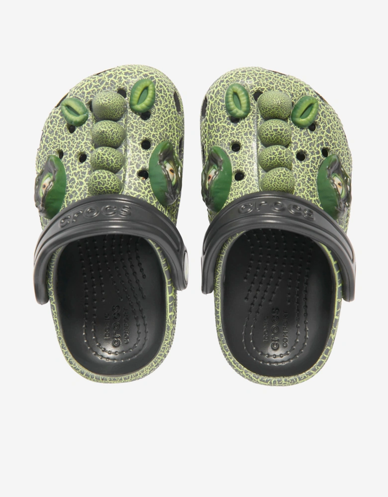 Boys Classic IAM Scary Dino Clog in Green