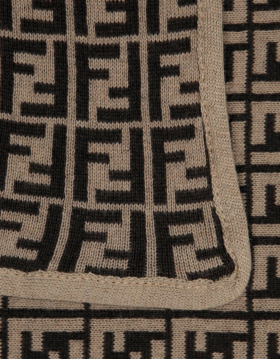 Baby Cotton and Cashmere Blanket in Brown (85cm)
