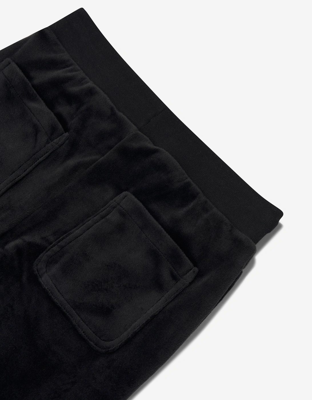 Girls Diamante Logo Bootcut Joggers in Black