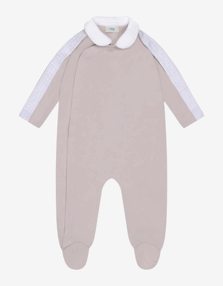 Baby Logo Babygrow Gift Set in Beige