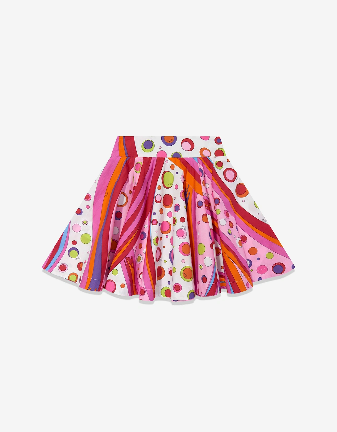 Girls Fontane Print Skirt in Red