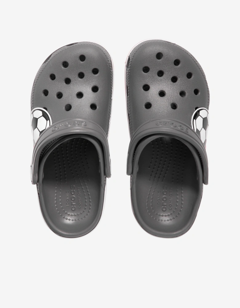 Boys Classic Soccer Band Clog in Grey