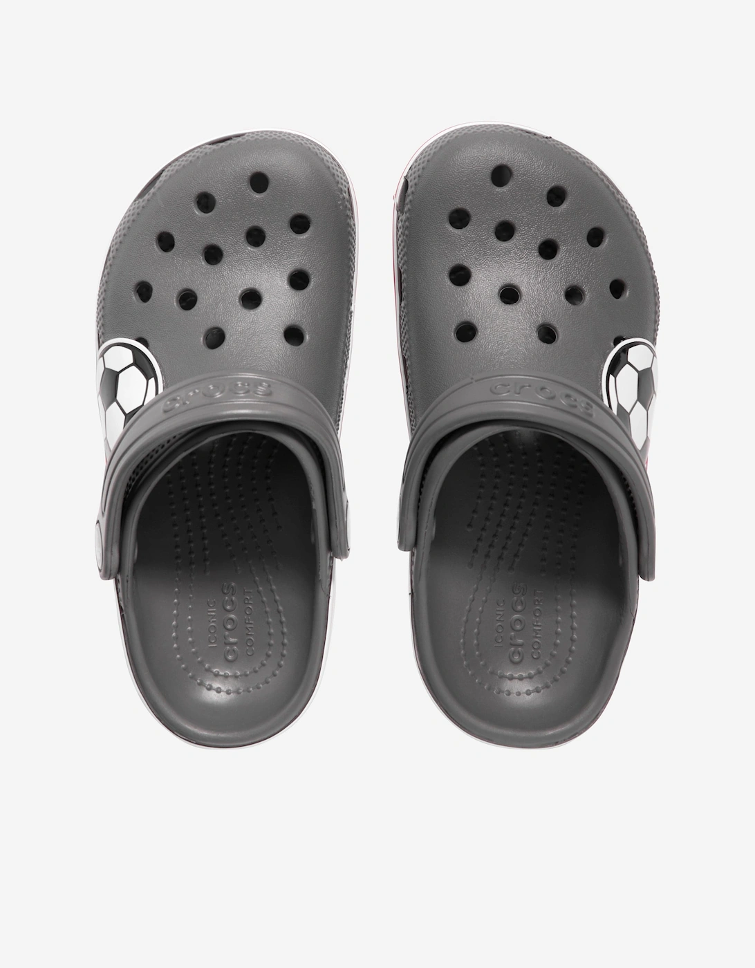 Boys Classic Soccer Band Clog in Grey