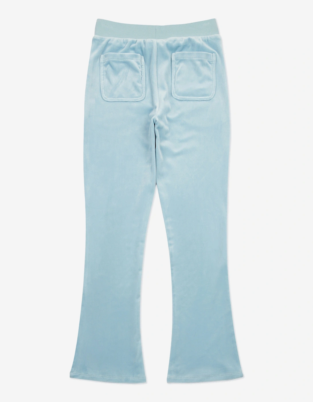 Girls Diamante Logo Bootcut Joggers in Blue