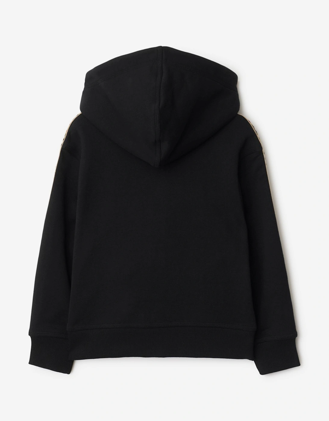 Boys Clyde Check Tape Zip Up Top in Black