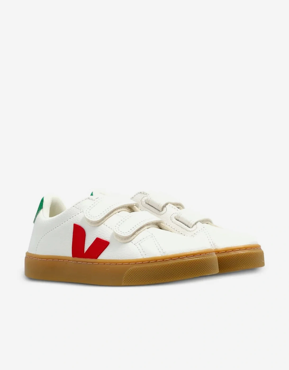 Kids Chromefree Leather Small Esplar Traners in White